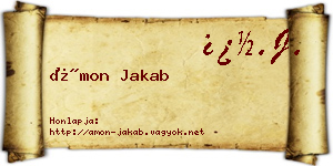 Ámon Jakab névjegykártya