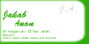 jakab amon business card